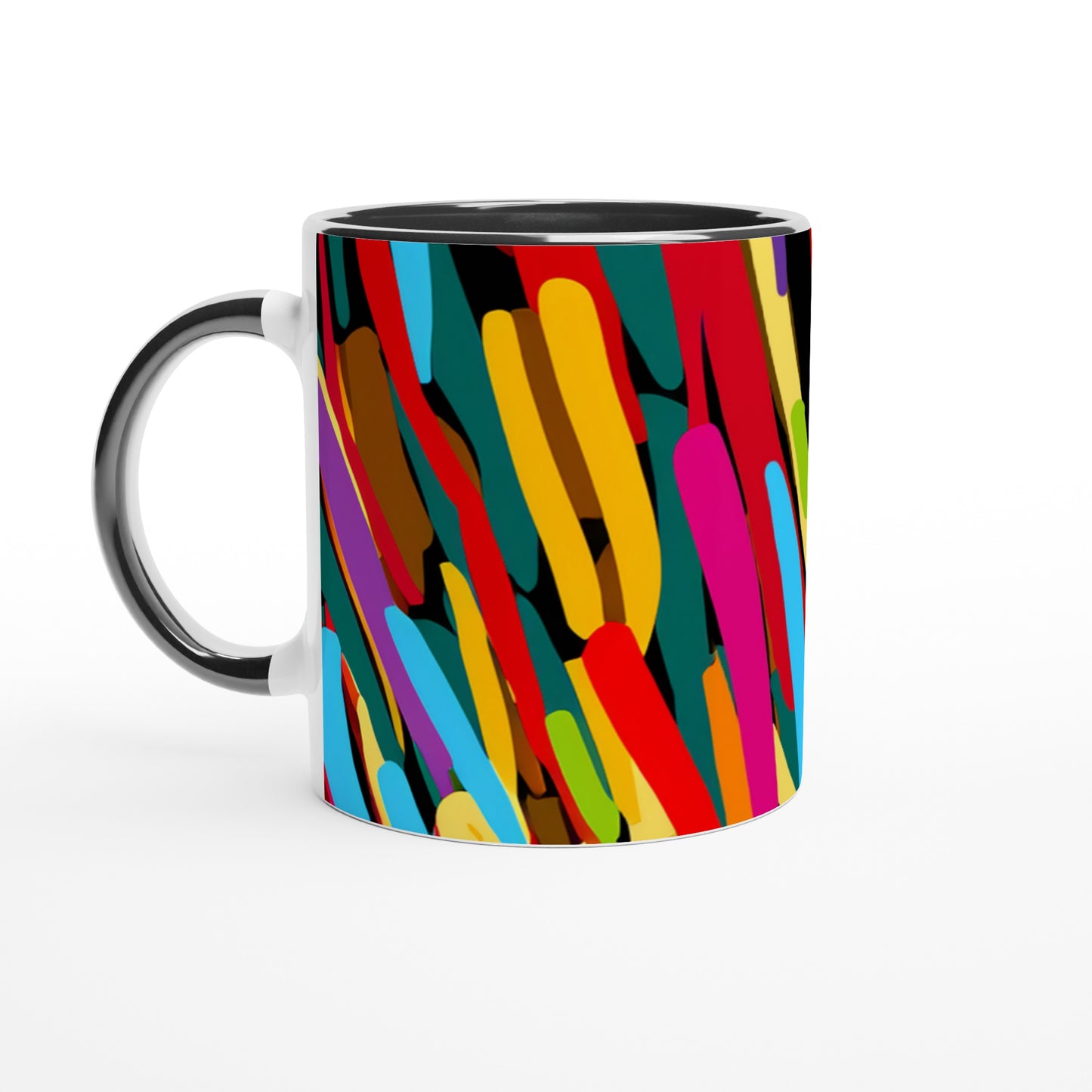 11oz Ceramic Mug with Colour Inside - BRIGHTEN SPLASH