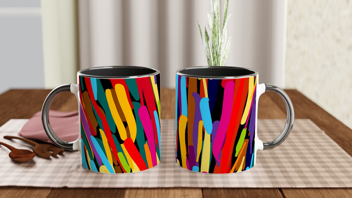 11oz Ceramic Mug with Colour Inside - BRIGHTEN SPLASH